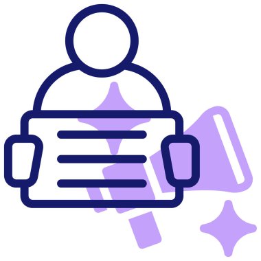 Eylemci. Web simgesi basit tasarım 