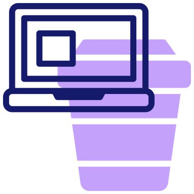 Bilgisayar. Web simgesi basit illüstrasyon