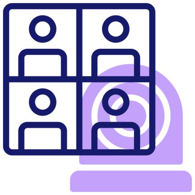 video konferans simge vektör çizim