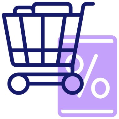 Alışveriş. Web simgesi basit illüstrasyon