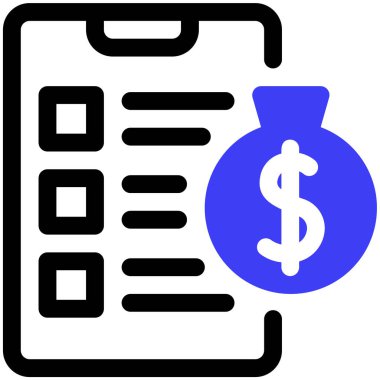 Para bütçesi. Web simgesi basit illüstrasyon