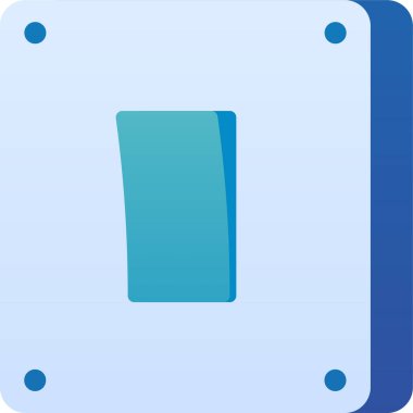 Güç anahtarı simgesi, vektör illüstrasyonu basit tasarım