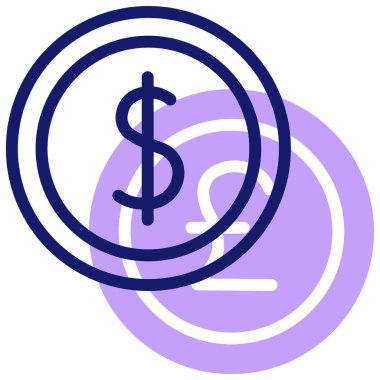 Para için. Web simgesi basit illüstrasyon 