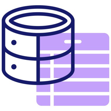 veritabanı. Web simgesi basit illüstrasyon 