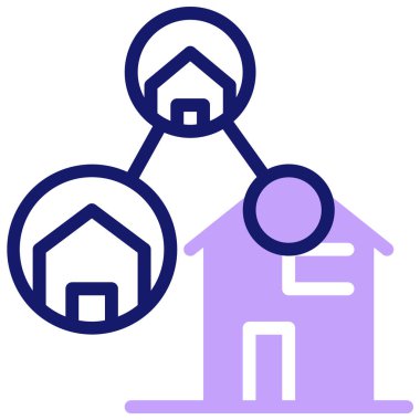 Ev. Web simgesi basit illüstrasyon