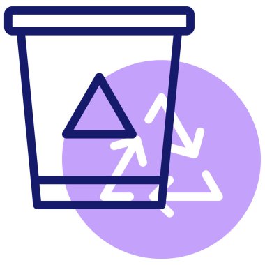 Çöp. Web simgesi basit illüstrasyon