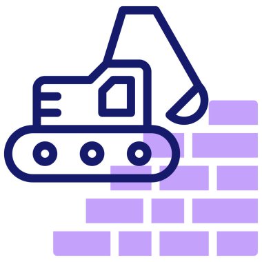 Kazıcı. Web simgesi basit illüstrasyon