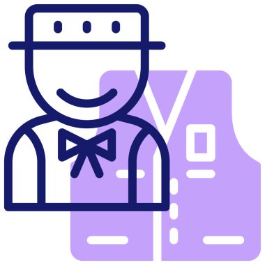 Garson. Web simgesi basit illüstrasyon