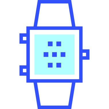 smartwatch web simgesi basit illüstrasyon