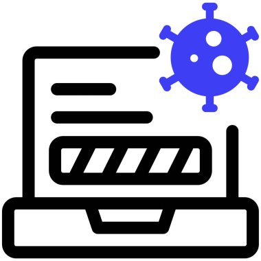 Virüs. Web simgesi basit illüstrasyon 