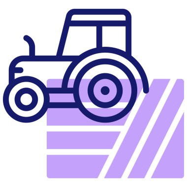 Traktör. Web simgesi basit illüstrasyon