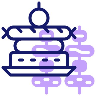 Yemek. Web simgesi basit illüstrasyon