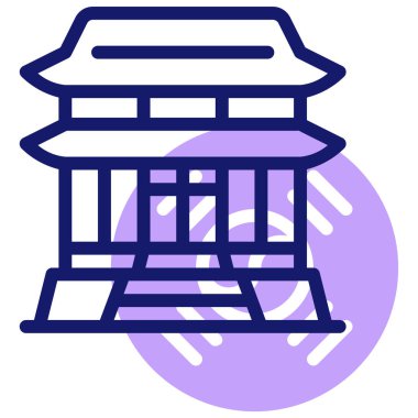 Saray modern simgesinin vektör illüstrasyonu