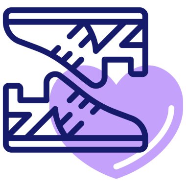 Spor ayakkabılar. Web simgesi basit illüstrasyon