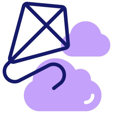 Uçurtma simgesinin vektör çizimi