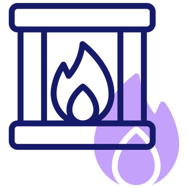 Yangın. Web simgesi basit illüstrasyon