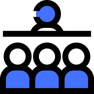 konferans simgesi, vektör illüstrasyonu basit tasarım