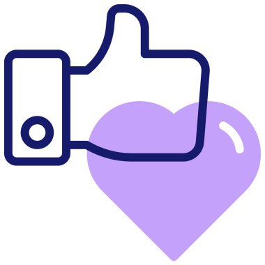 başparmak yukarı simgesi, web illüstrasyonu