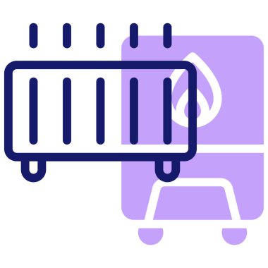 Alışveriş arabası. Basit resimleme