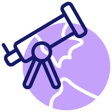 teleskop web simgesi basit tasarım