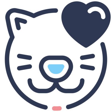 kedi simgesi, vektör illüstrasyonu basit tasarım