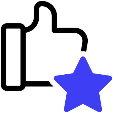 Başparmağını kaldır. Web simgesi vektör illüstrasyonu