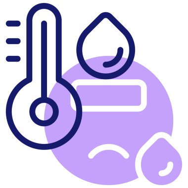 Termometre. Web simgesi vektör illüstrasyonu 