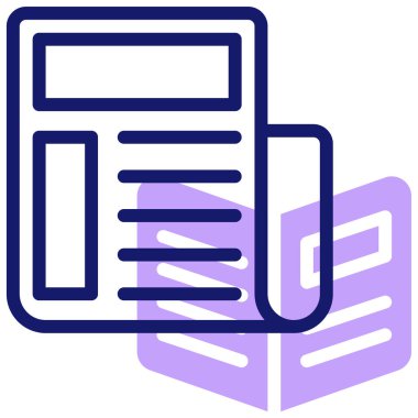 gazete simgesi, vektör illüstrasyonu basit tasarım