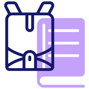 çanta simgesi, vektör illüstrasyonu basit tasarım