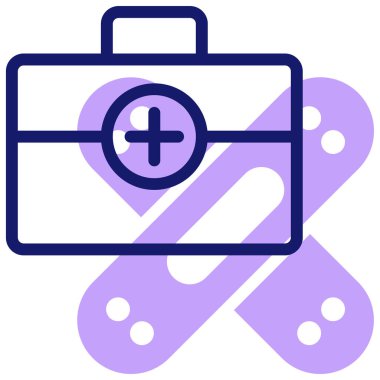 İlk yardım simgesi vektör illüstrasyonu