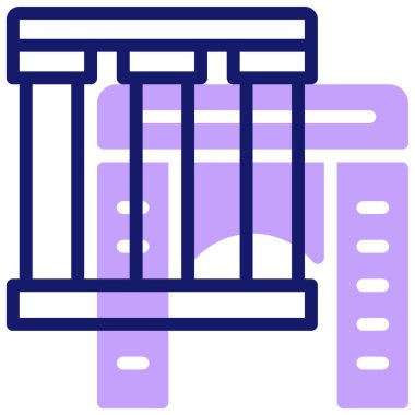 Banka. Web simgesi basit illüstrasyon