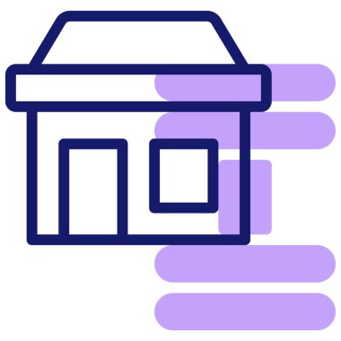 Bina. Web simgesi basit illüstrasyon