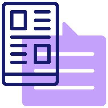 Haberler. Web simgesi basit illüstrasyon 