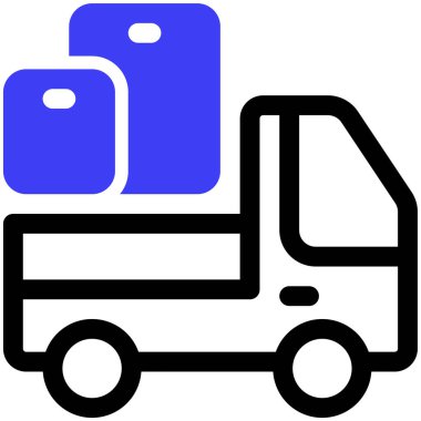 Teslimat. Web simgesi basit illüstrasyon
