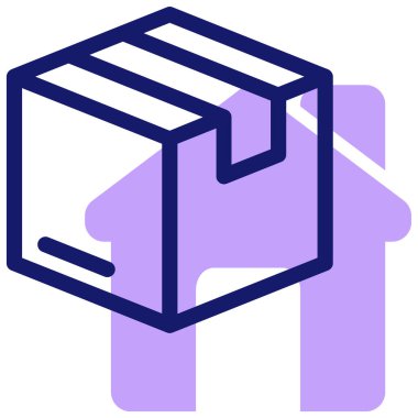 Paket web simgesi basit illüstrasyon