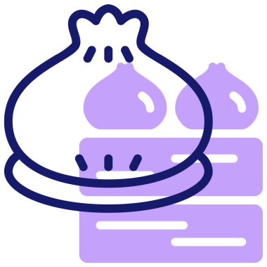 köfte ikonu, vektör illüstrasyonu basit tasarım