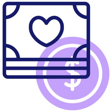 Bağış. Web simgesi basit illüstrasyon