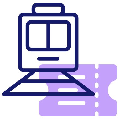 tren. Web simgesi basit illüstrasyon