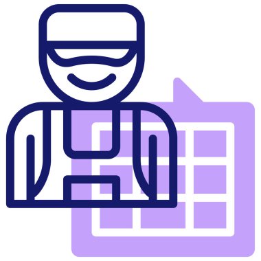 Teknisyen. Web simgesi basit illüstrasyon 