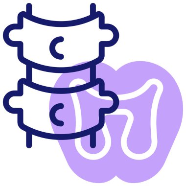 Omurga simgesi, vektör illüstrasyonu 