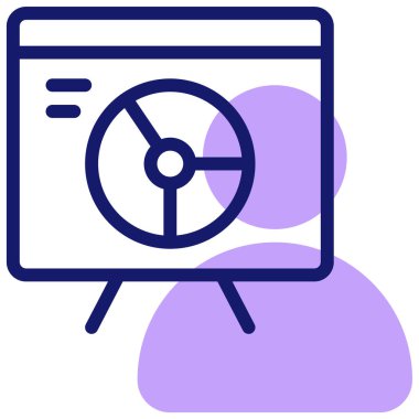 sunum web simgesi basit illüstrasyon