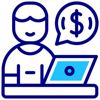 Alıcı modern simgesi, vektör illüstrasyonu