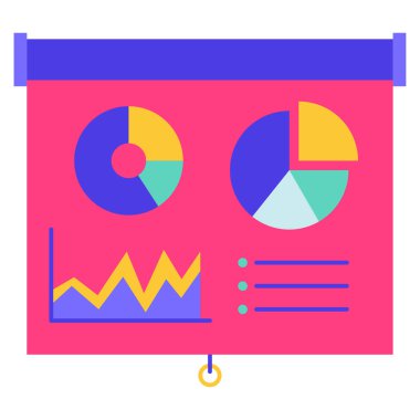 sunum web simgesi basit illüstrasyon