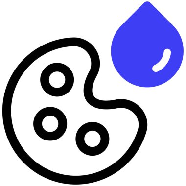 Pallete ikonu. Basit resimleme