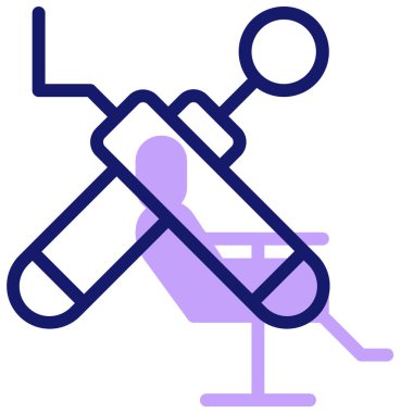 Diş bakımı vektörü glifleri düz simge