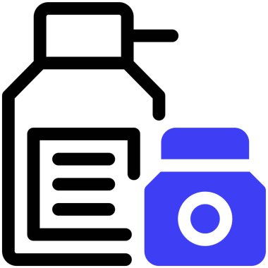 Kozmetik simgesi, vektör illüstrasyonu basit tasarım