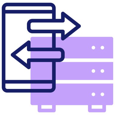 veritabanı. Web simgesi basit illüstrasyon