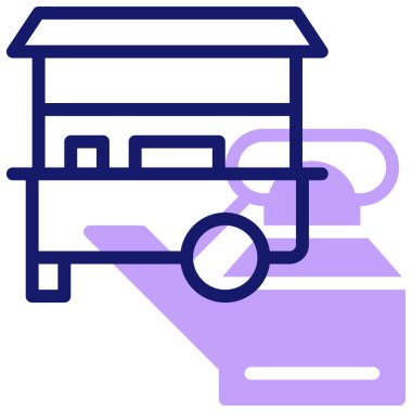 Teslimat. Web simgesi basit illüstrasyon