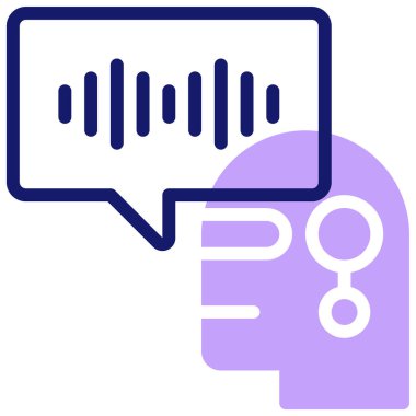 Konuşma web simgesi basit illüstrasyon