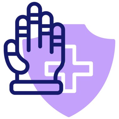 Eldiven. Web simgesi basit illüstrasyon